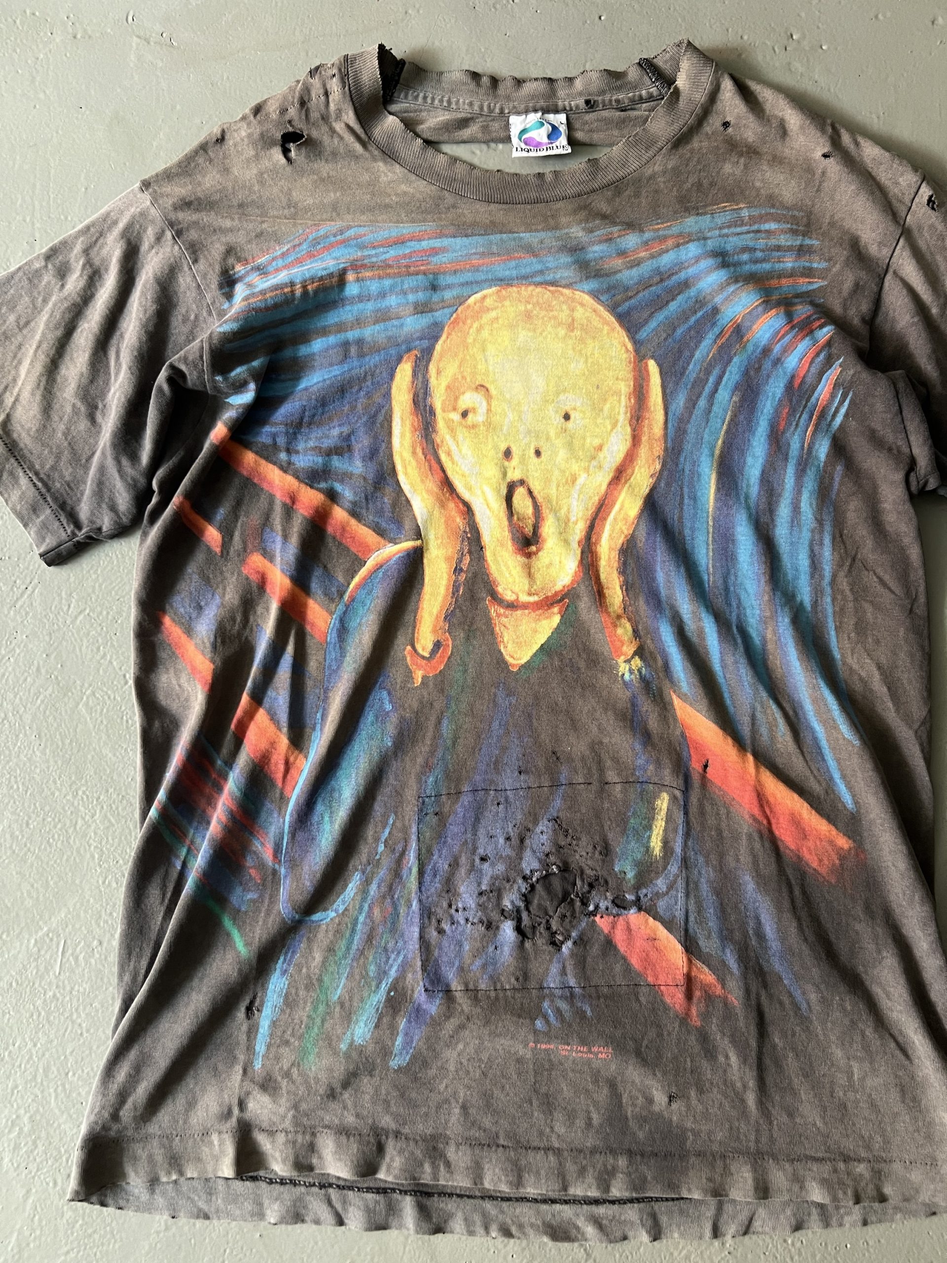 Vintage 1996 Edvard Munch Scream Art Tee - Image 3