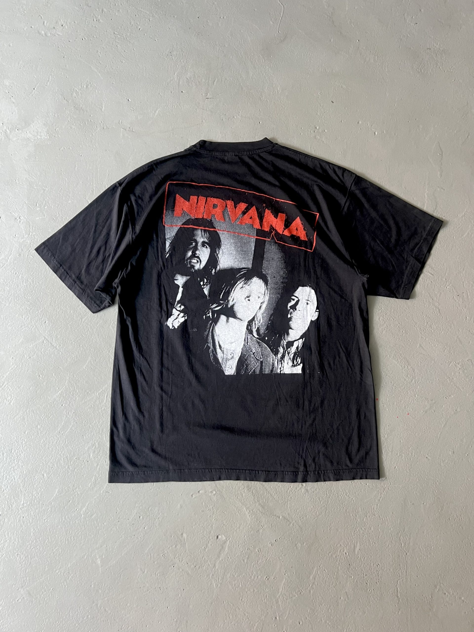 Vintage 90s Nirvana Kurt Cobain Big Face Portrait European Bootleg Tee - Image 6