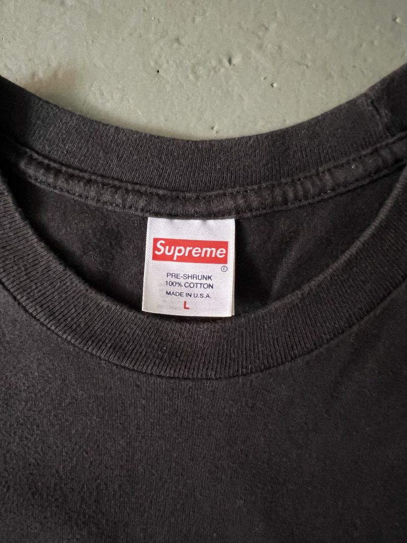 FW23 Supreme Camo Box Logo Black Tee - Image 3