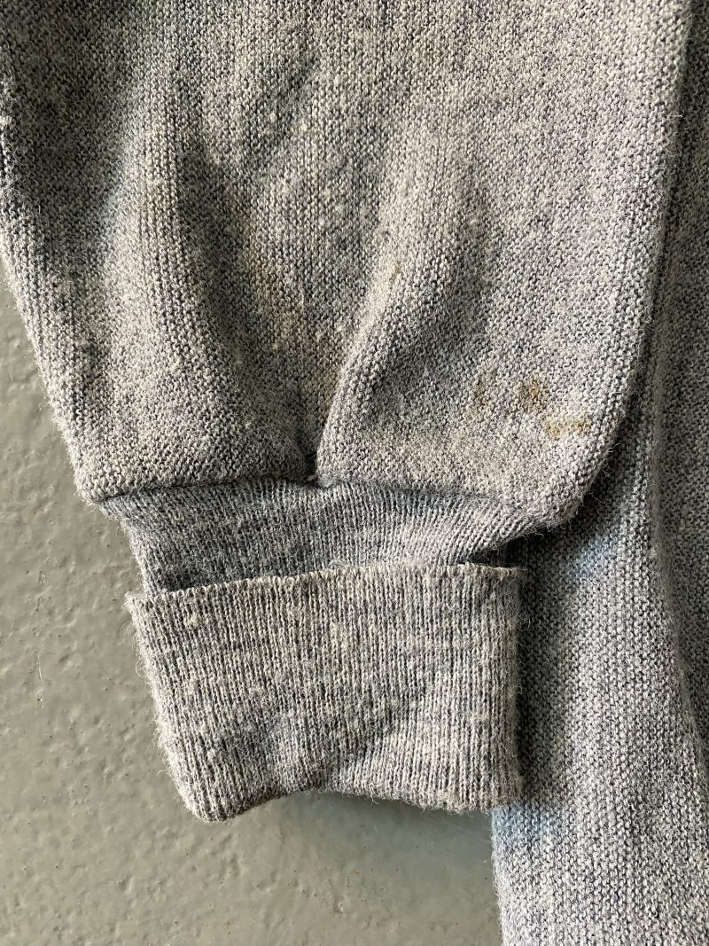 1970’s Izod Lacoste Gray Acrylic Cardigan - Image 2