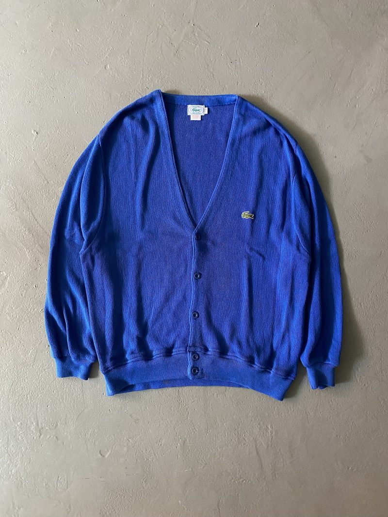 1980’s Izod Lacoste Azure Blue Cardigan