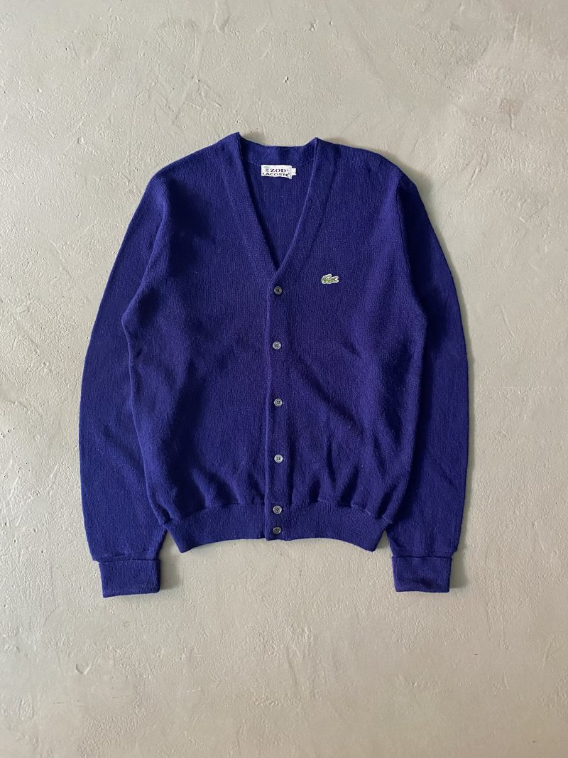 1960’s Izod Lacoste Navy Blue Acrylic Cardigan