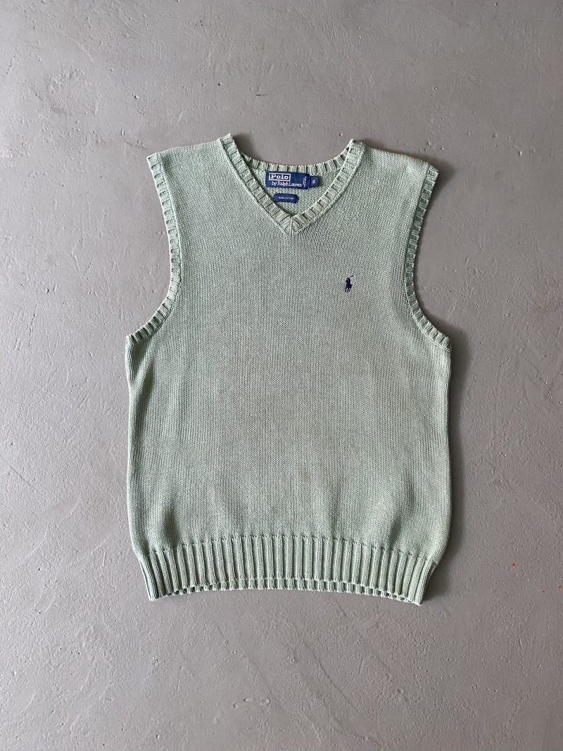Vintage Ralph Lauren Mint Green Knitted Vest