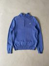 Ralph Lauren Blue Quarter Zip Knitted Pullover