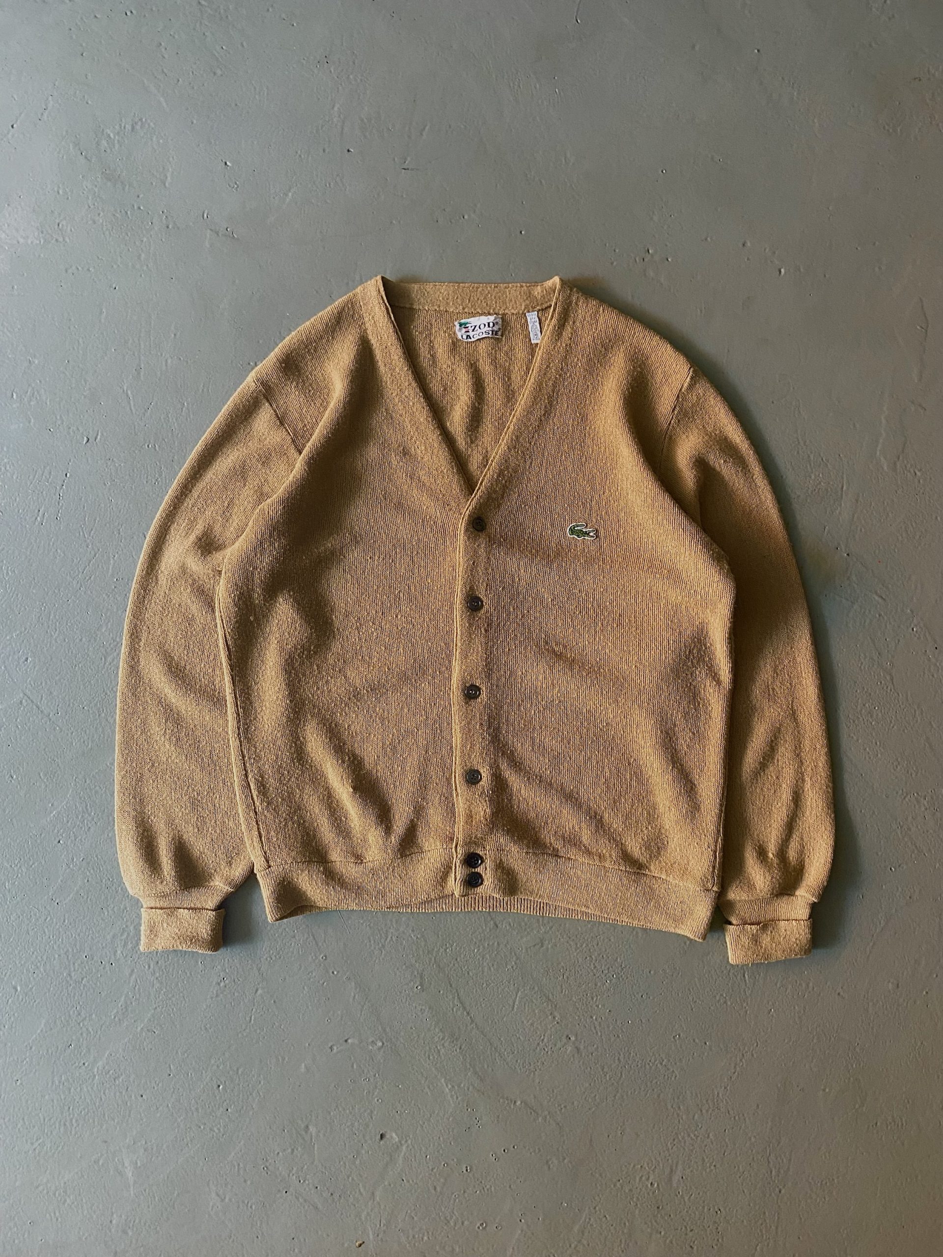 Vintage 1960’s Izod Lacoste Bronze Acrylic Cardigan